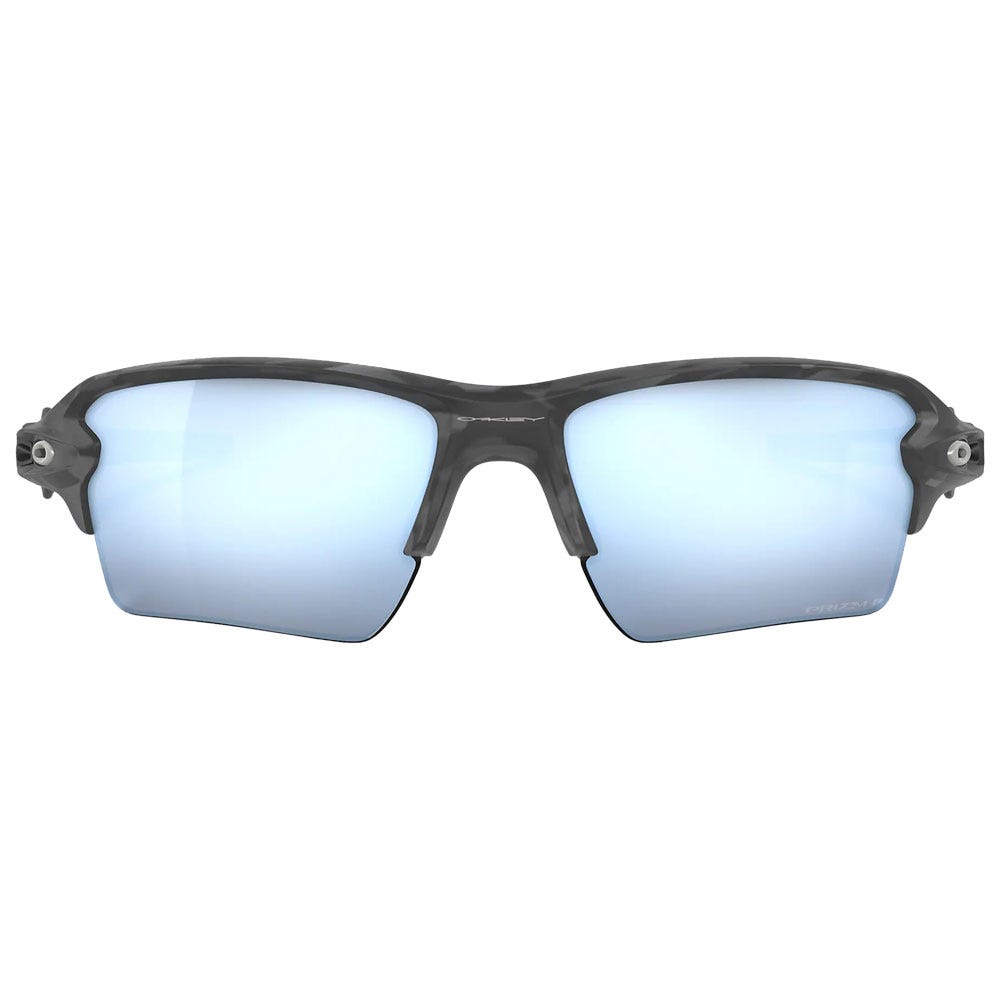 Flak 2.0 XL Matte Black Camo Prizm Deep Water Polarized