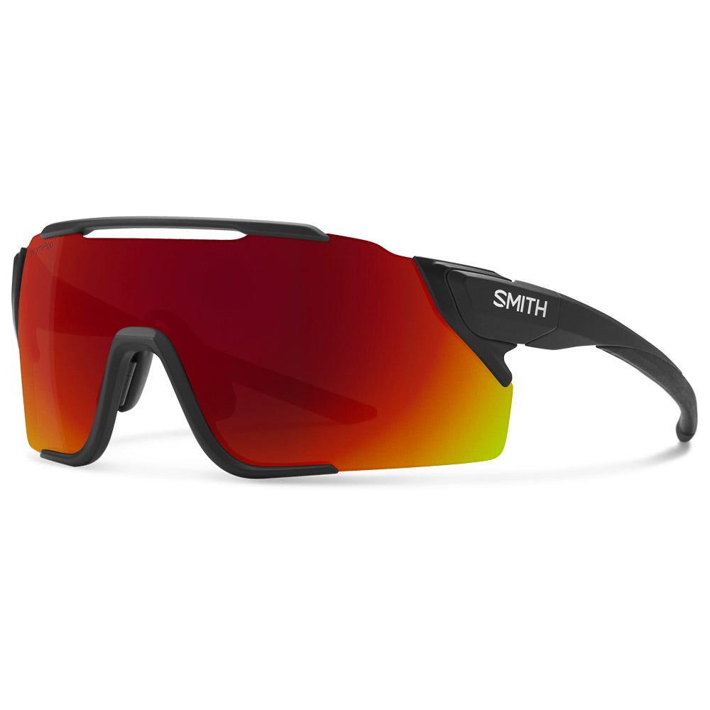 Attack Mag Mtb Matte Black Chromapop Red Mirror