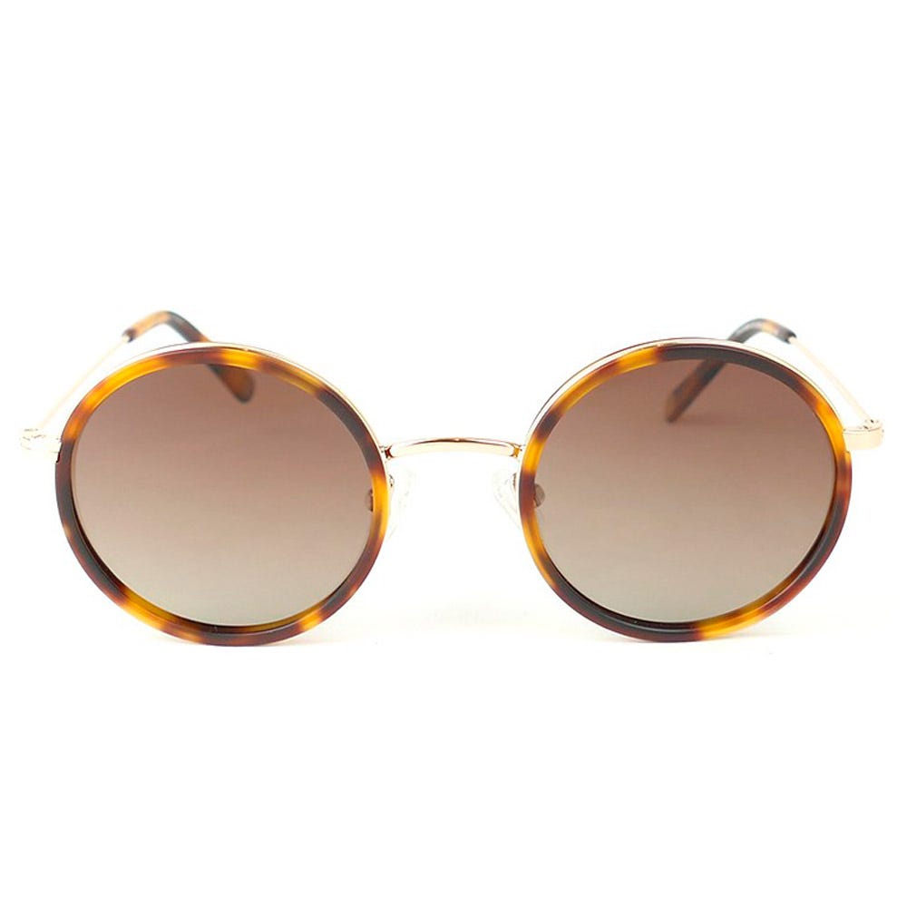 Amsterdam Shiny Gold Tortoise Gradient Grey Polarized