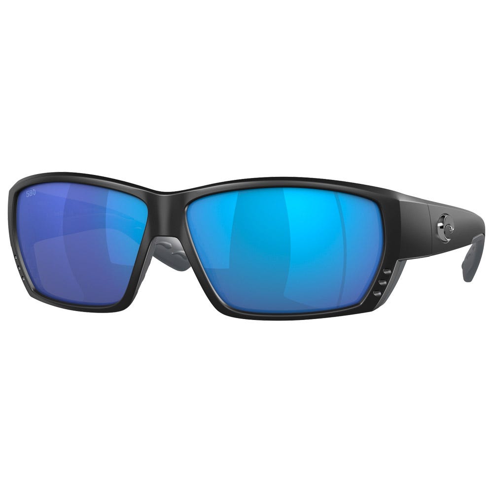 Tuna Alley Matte Black Blue Mirror Polarized