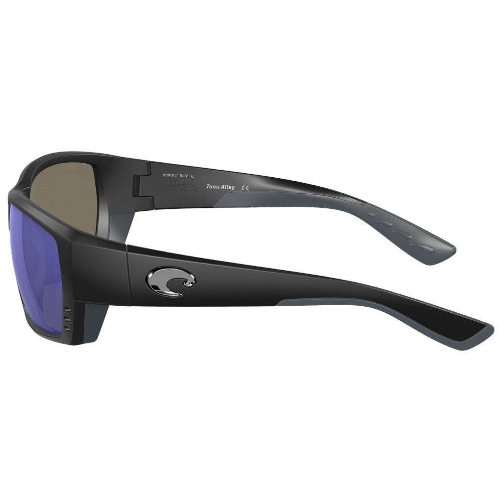 Tuna Alley Matte Black Blue Mirror Polarized