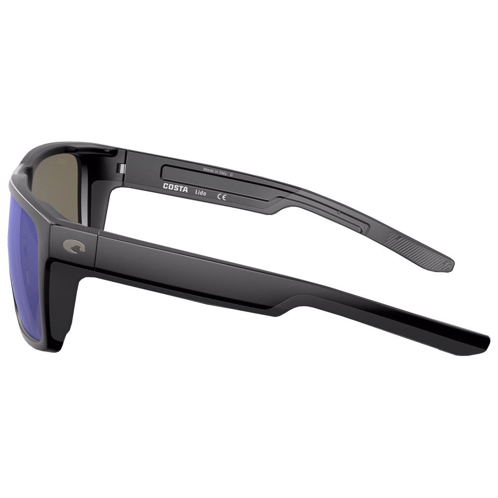 Lido Matte Black Blue Mirror Polarized