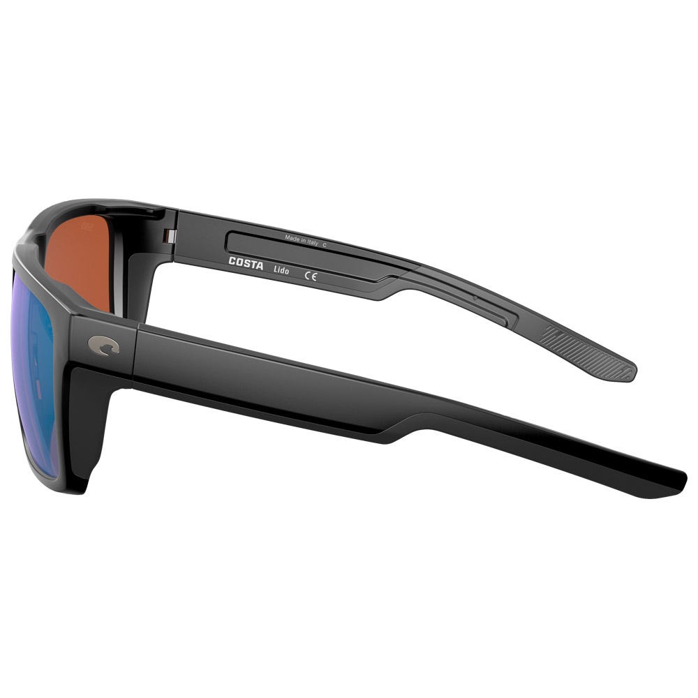 Lido Matte Black Green Mirror Polarized