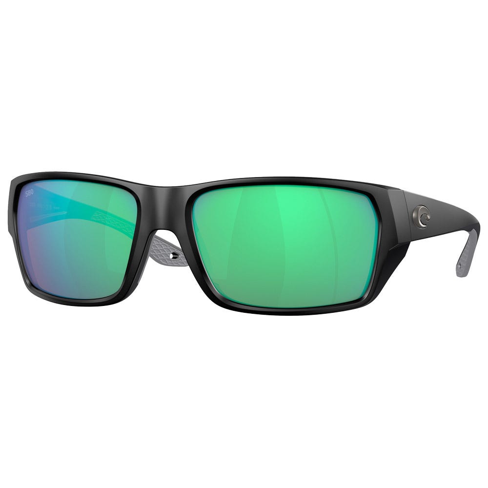 Tailfin Matte Black Green Mirror Polarized