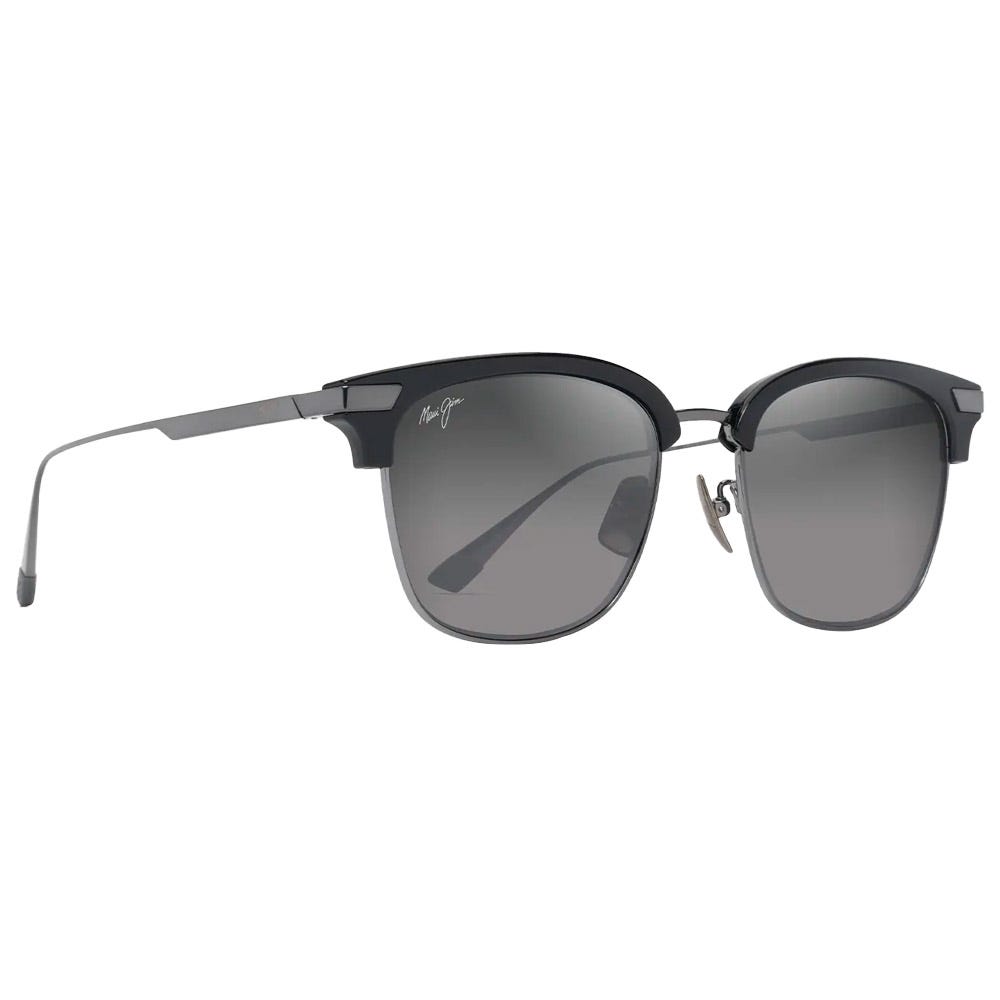 Kalaunu Asian Fit Shiny Black Dark Silver Neutral Grey MauiBrilliant