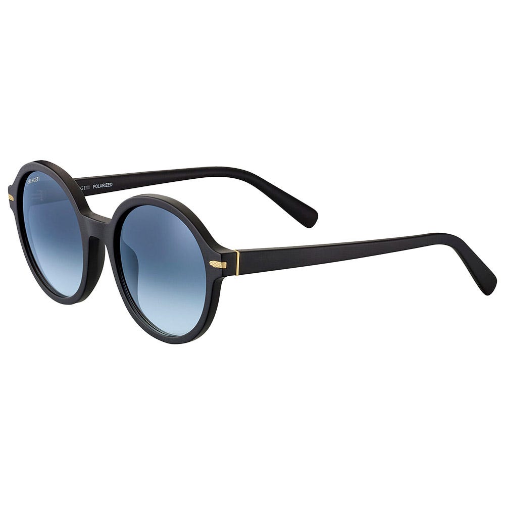 Joan Matte Black Mineral Polarized Blue Gradient