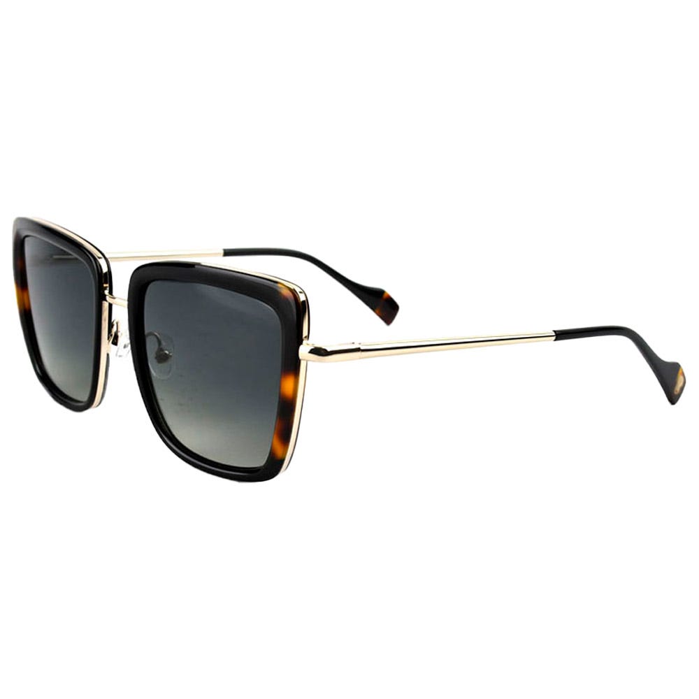 Carla Shiny Gold Black Gradient Grey Polarized