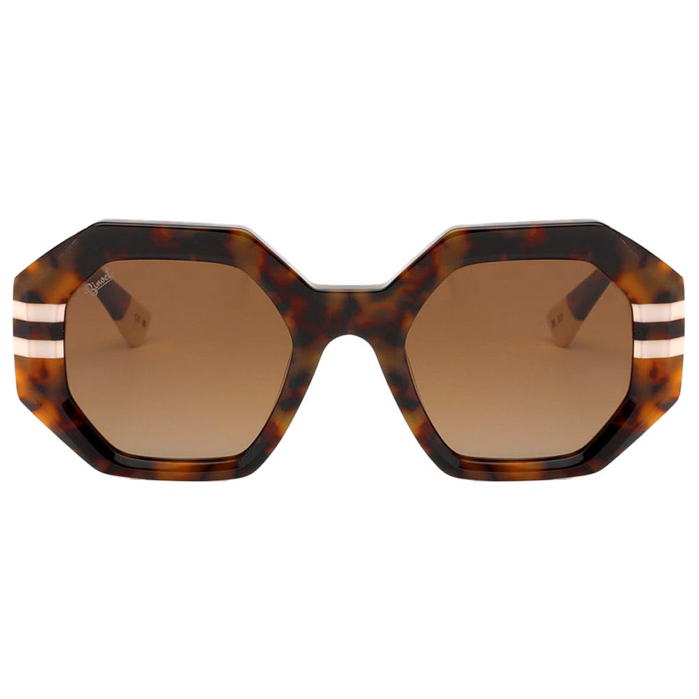 Claudia Shiny Cream Tortoise Gradient Brown Polarized