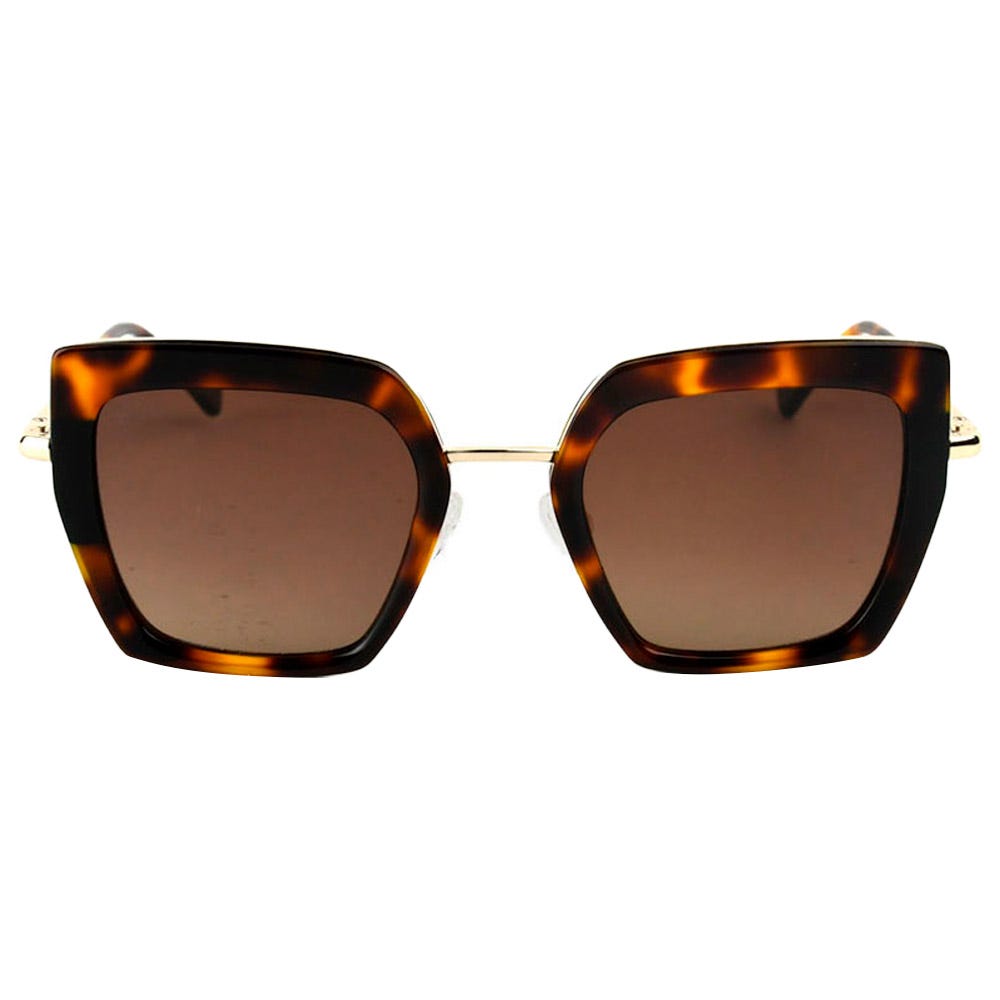 Veronika Shiny Gold Black Tortoise Gradient Brown Polarized