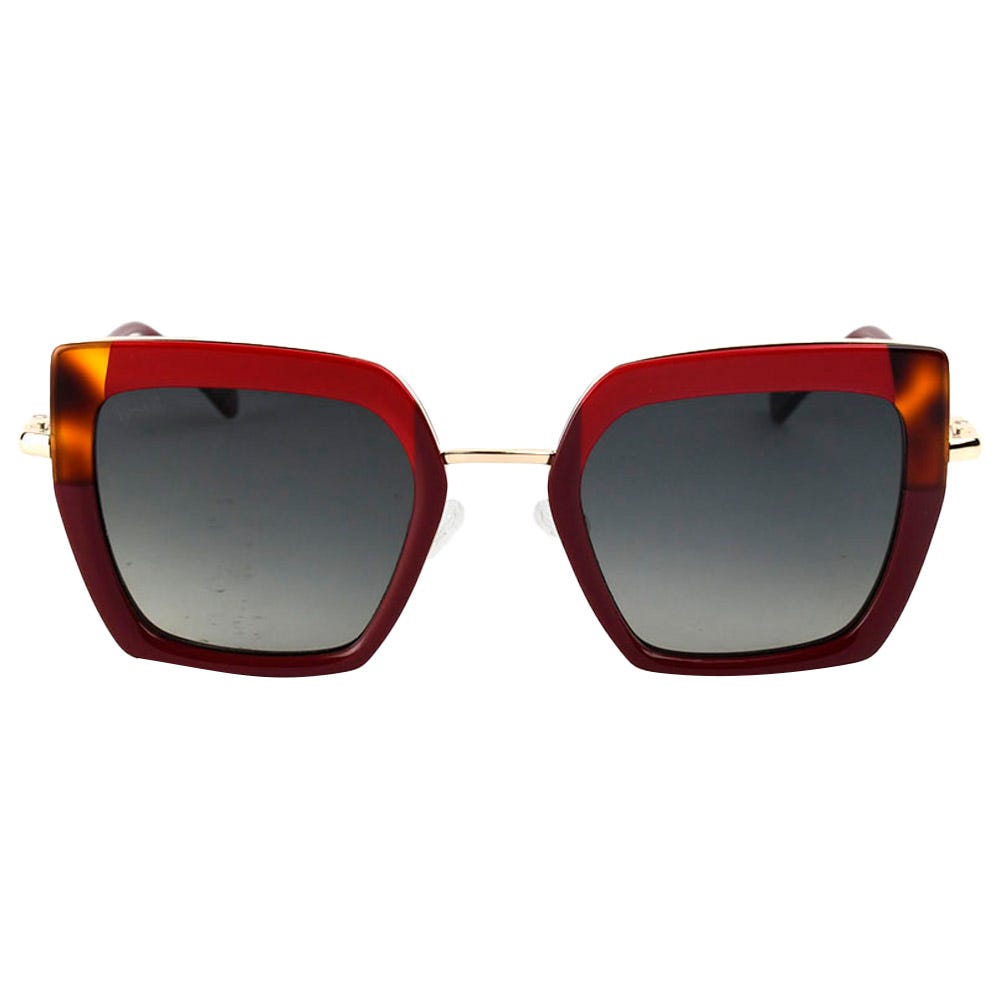 Veronika Shiny Gold Red Black Tortoise Gradient Grey Polarized
