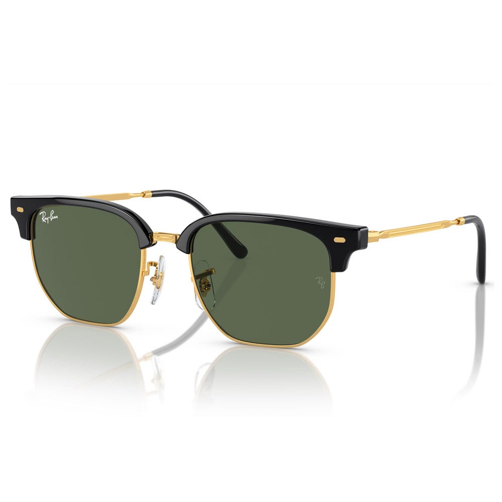 New Clubmaster Kids Polished Black Gold Dark Green