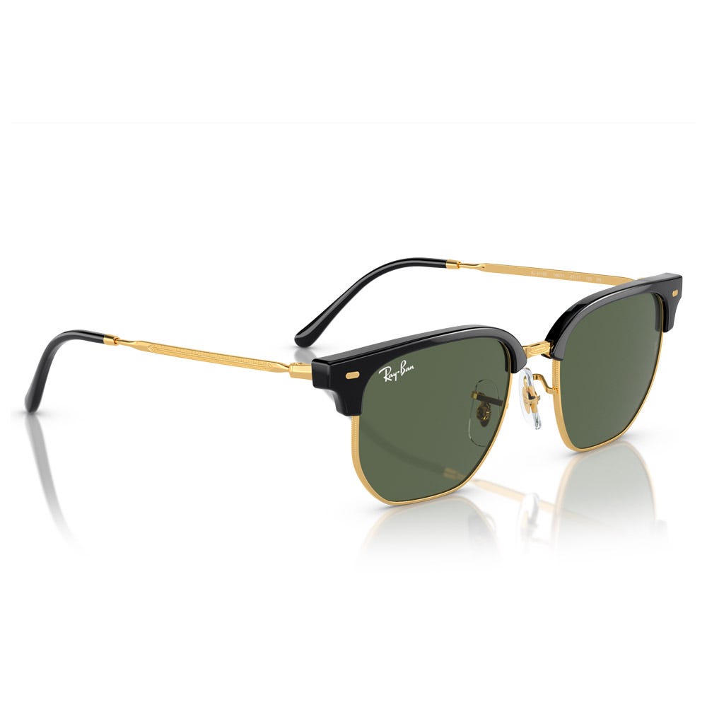 New Clubmaster Kids Polished Black Gold Dark Green
