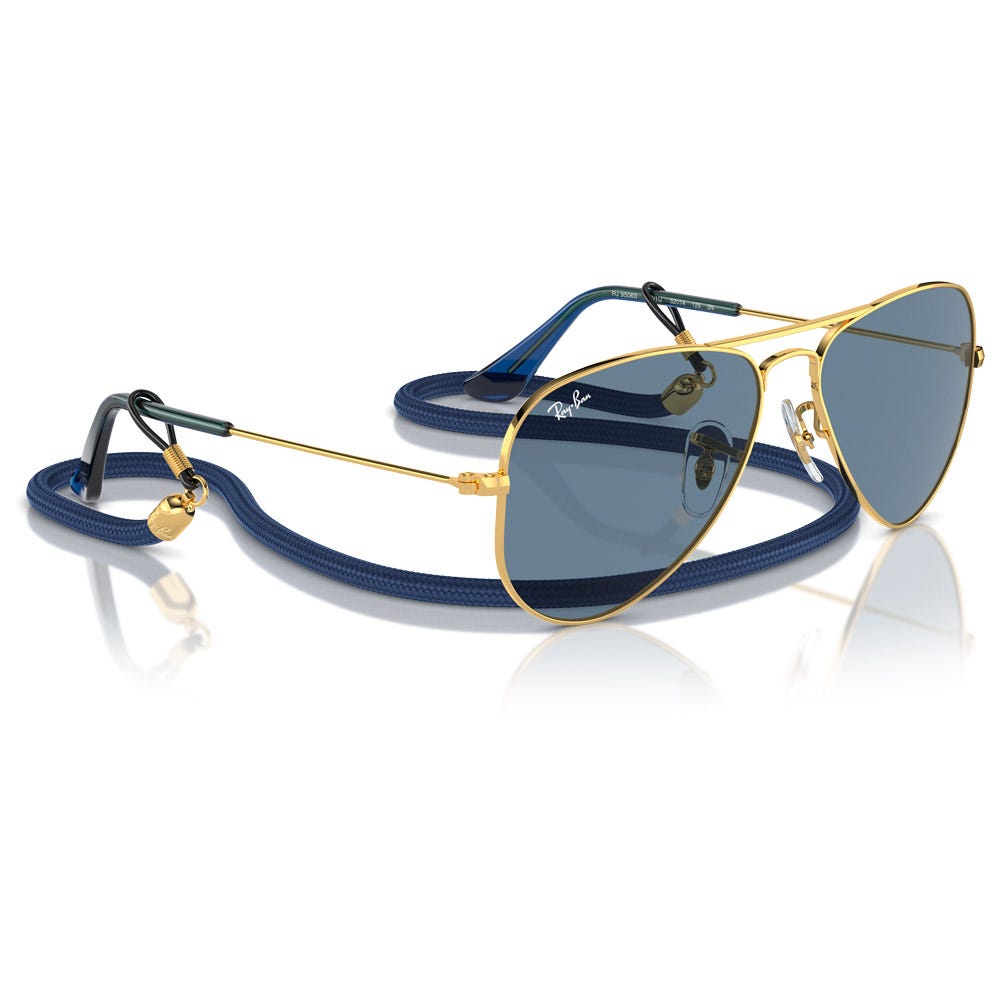 Aviator Kids Polished Arista Gold Light Blue Mirror
