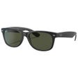 RB2132 New Wayfarer Classic Matte Rubber Black Green G-15