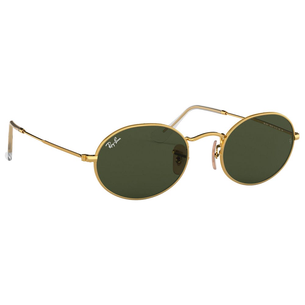 RB3547 Oval Metal Polished Gold Green G-15