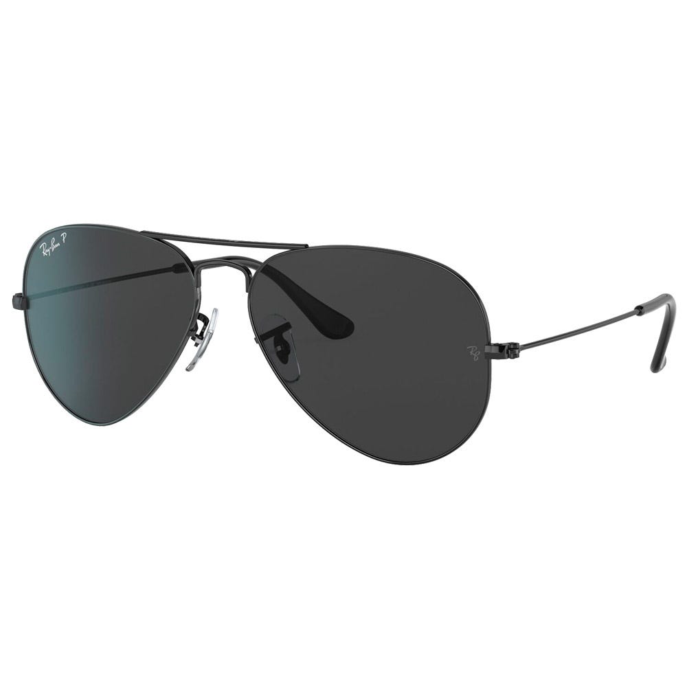 RB3025 Aviator Polished Black Total Black Polar