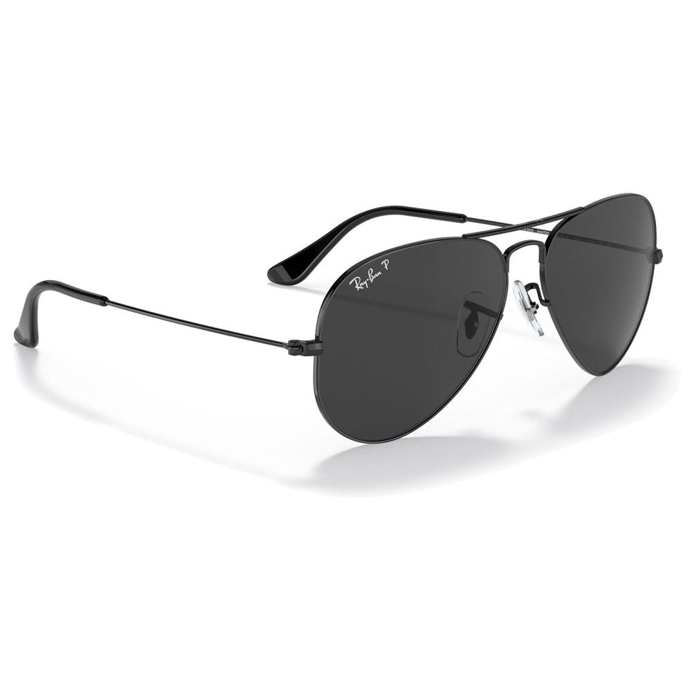 RB3025 Aviator Polished Black Total Black Polar