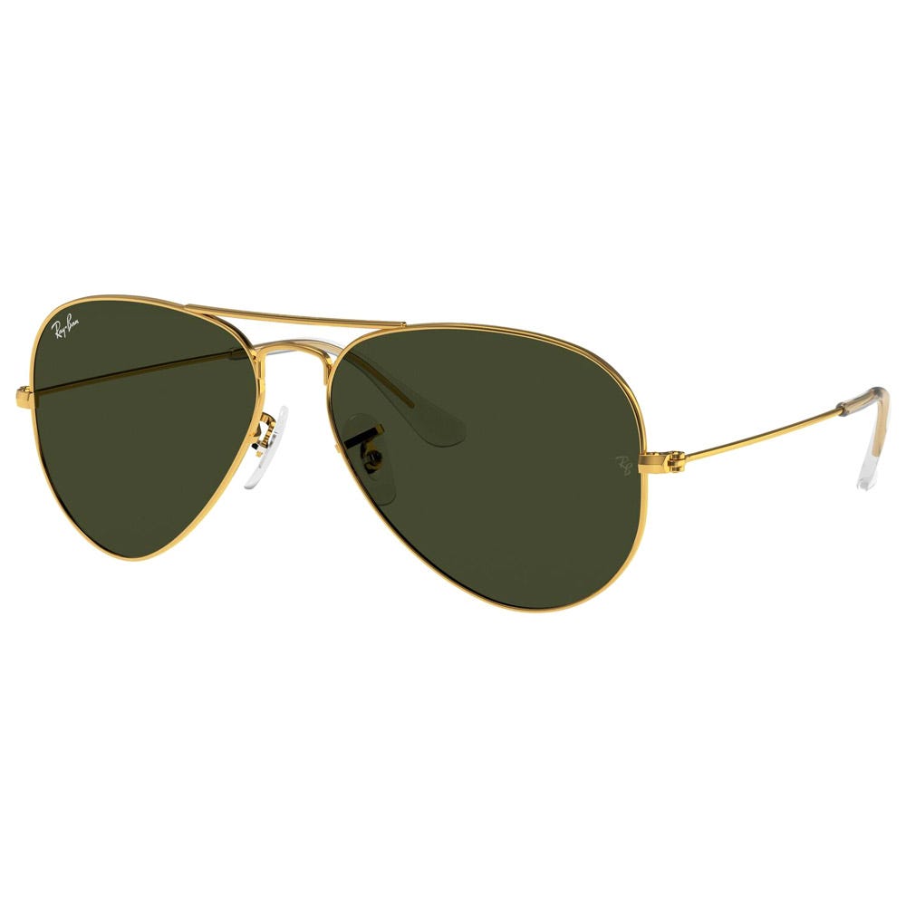 RB3025 Aviator Classic Polished Gold Green G-15