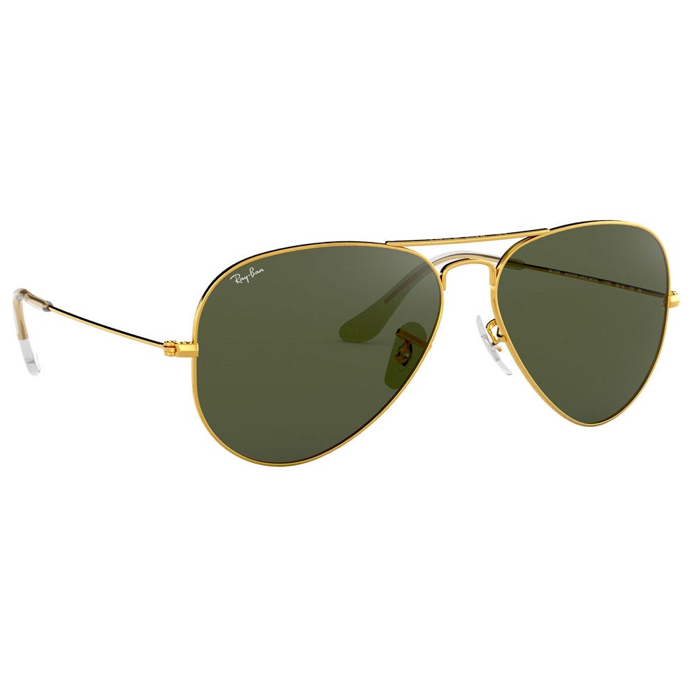 RB3025 Aviator Classic Polished Gold Green G-15