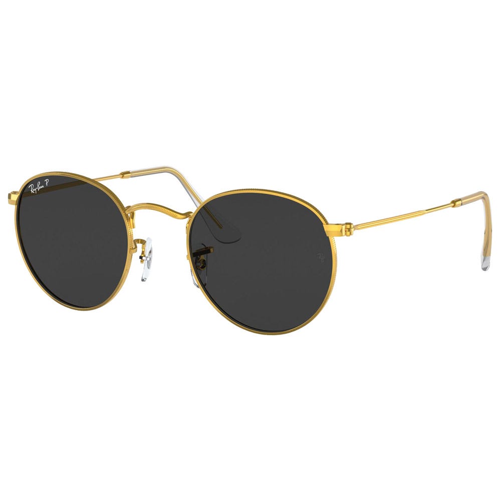 RB3447 Round Metal Polished Gold Polar Black