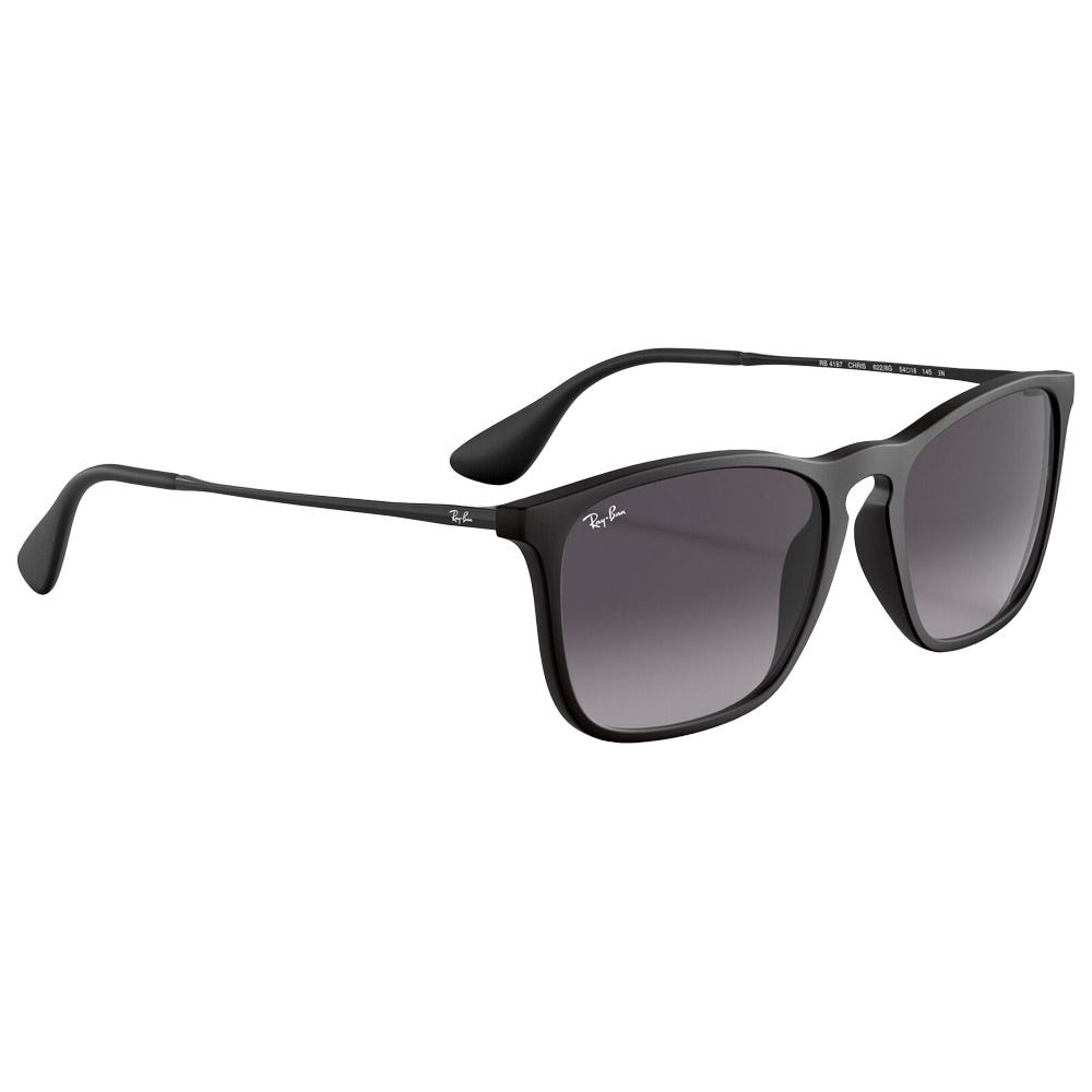 RB4187 Chris Matte Rubber Black Dark Grey Gradient