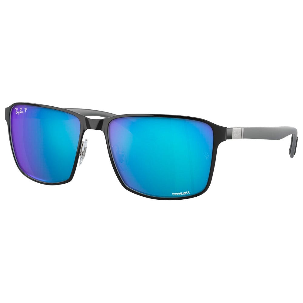 RB3721 Polished Black Silver Chromance Polar Blue