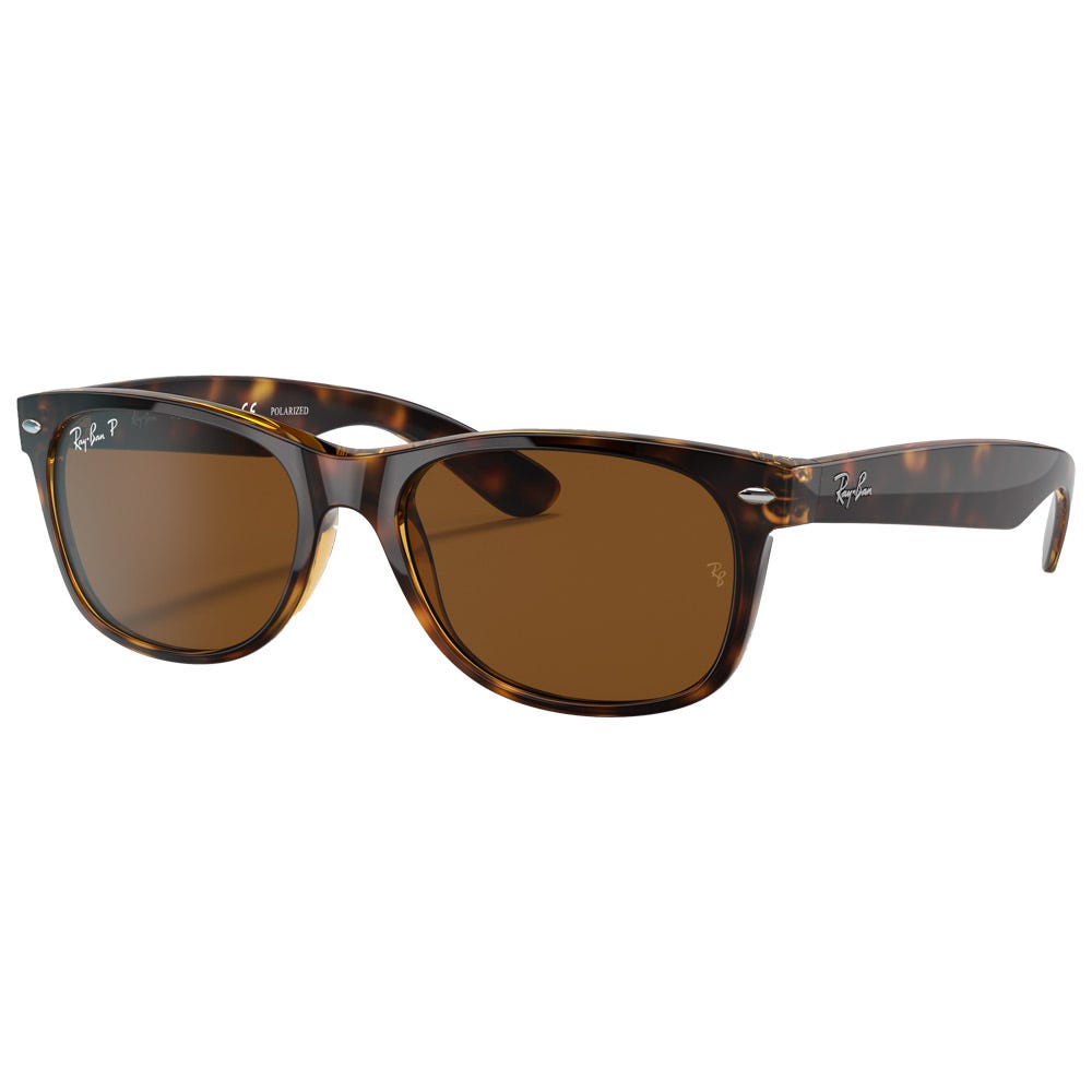 RB2132 New Wayfarer Classic Polished Tortoise Brown B-15 Polarized