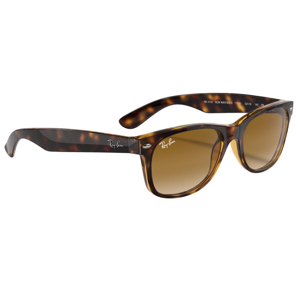 RB2132 New Wayfarer Classic Polished Havana Light Gradient Light Brown