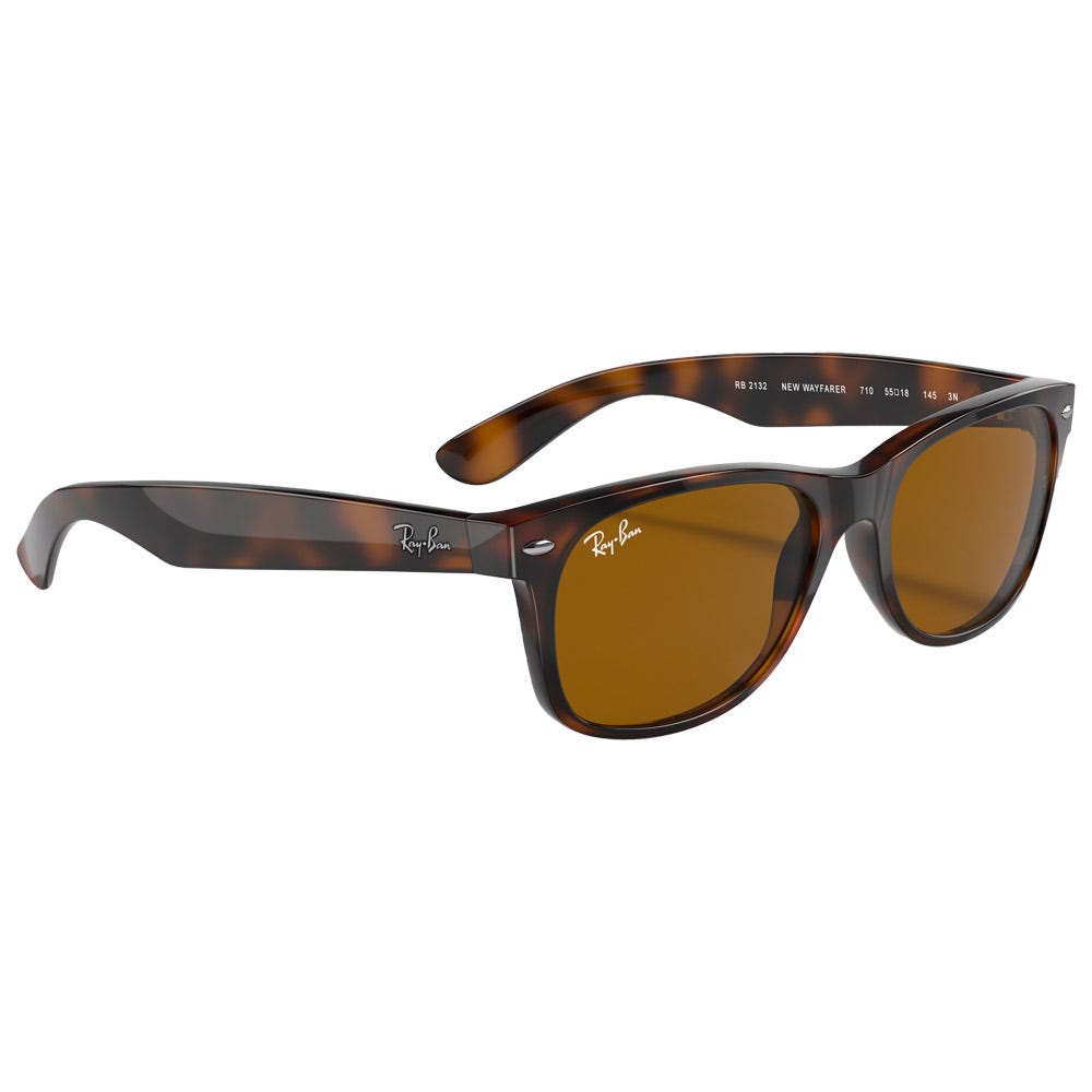 RB2132 New Wayfarer Classic Polished Light Havana Brown B-15
