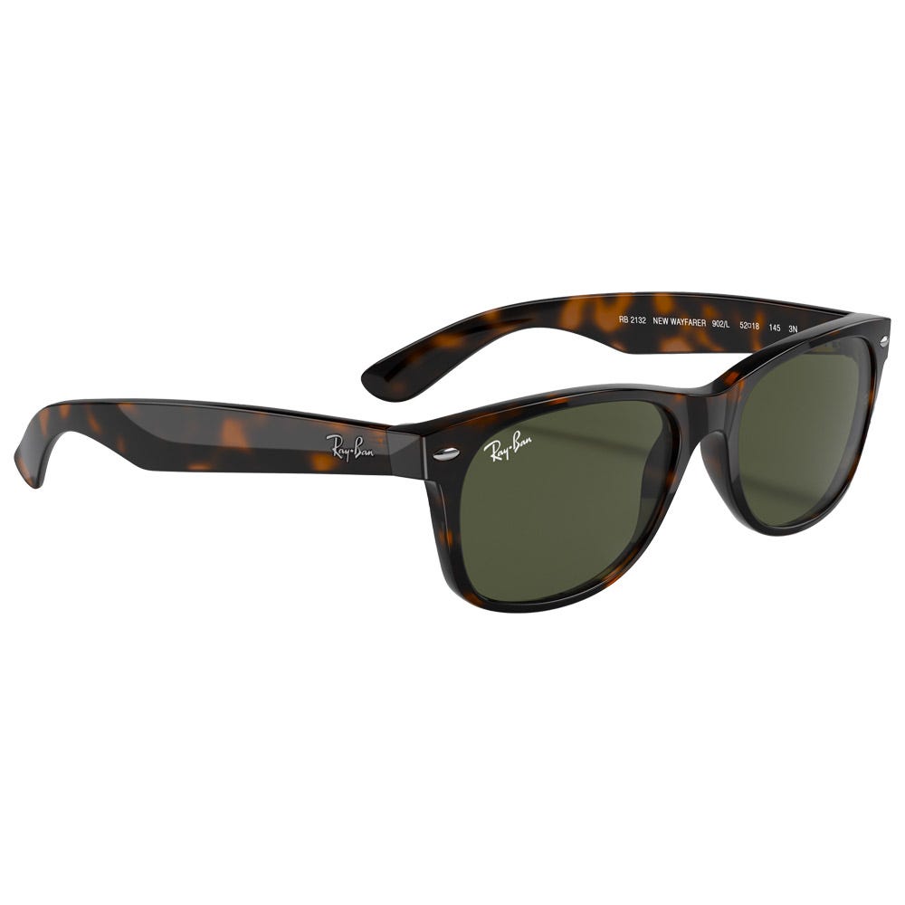 RB2132 New Wayfarer Classic Polished Tortoise Green G-15