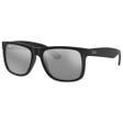 RB4165 Justin Color Mix Mat Rubber Black Silver Grey Mirror