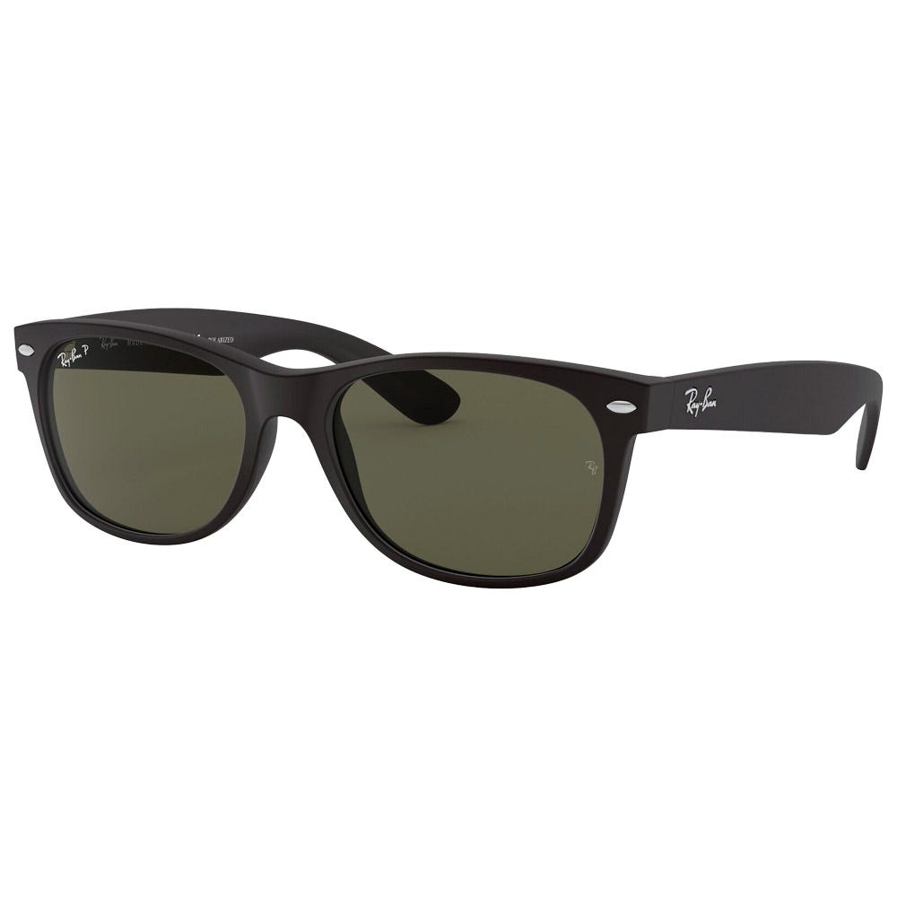 RB2132 New Wayfarer Classic Mat Rubber Black Green G-15