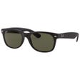 RB2132 New Wayfarer Classic Mat Rubber Black Green G-15