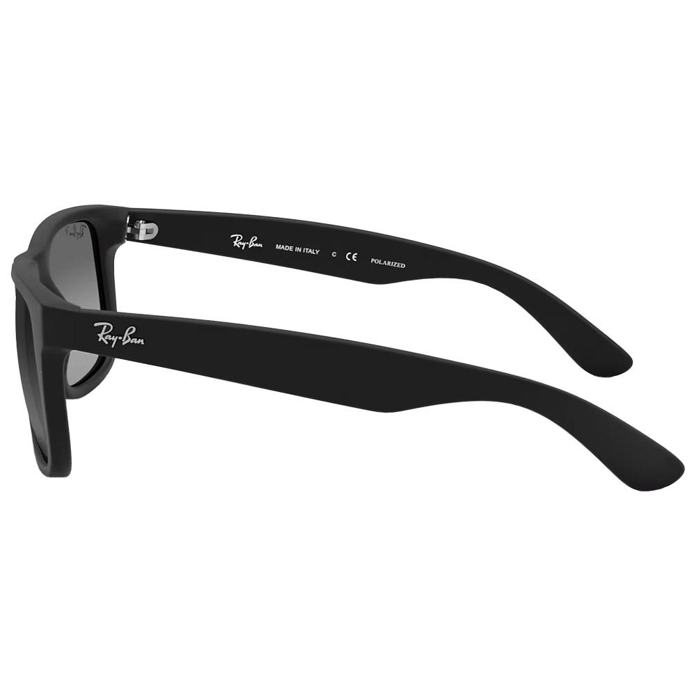 RB4165 Justin Classic Matte Rubber Black Light Grey Gradient Brown Polarized