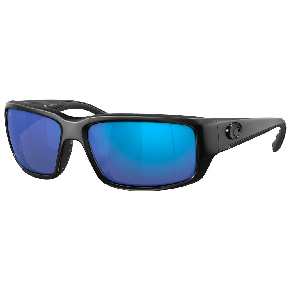 Fantail Matte Black Blue Mirror Polarized