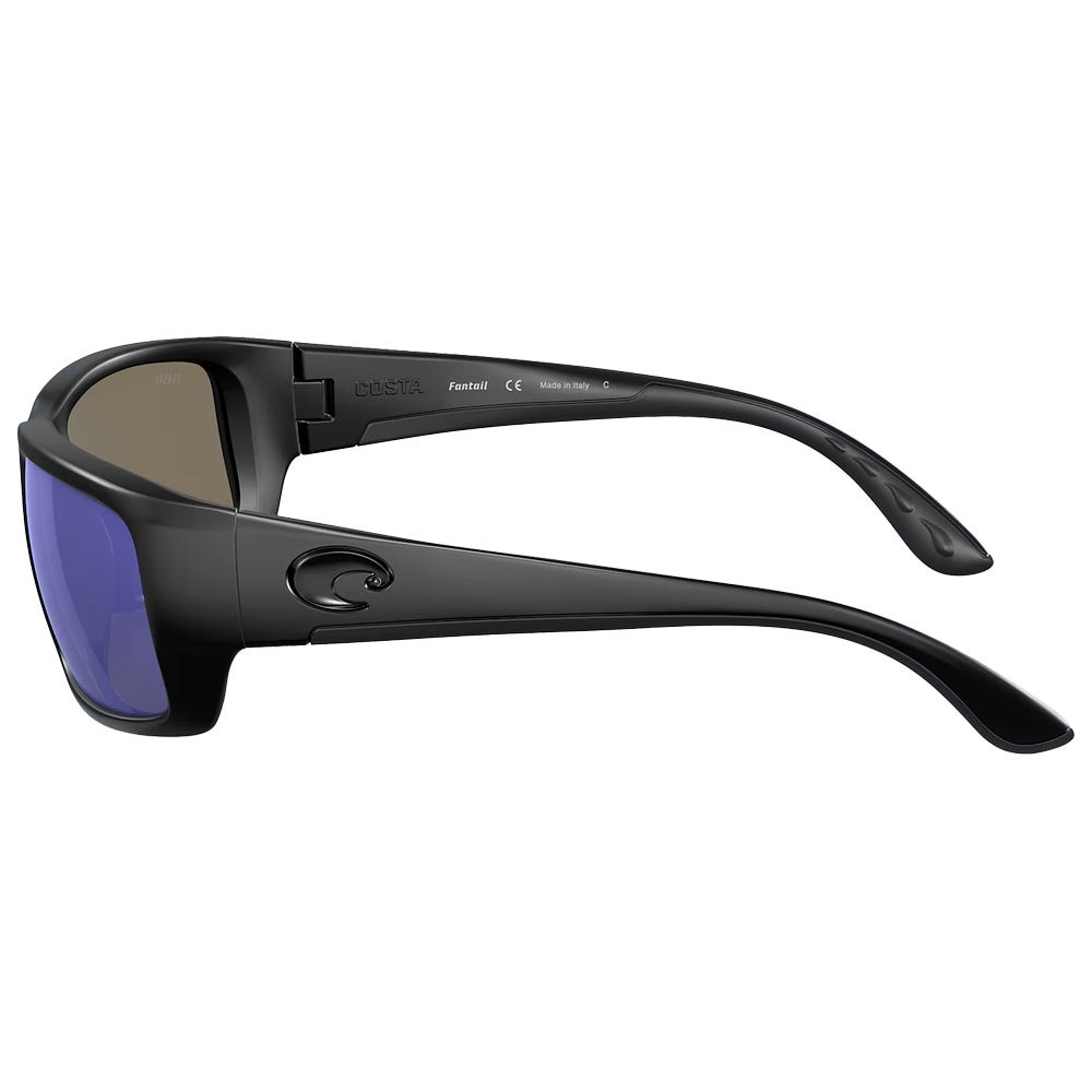 Fantail Matte Black Blue Mirror Polarized