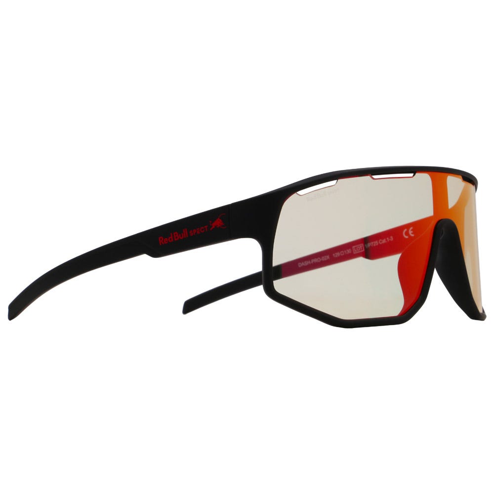 Dash Pro Black Photochromic Red Mirror