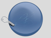 Animation eines organischen Glases, das leicht verkratzt